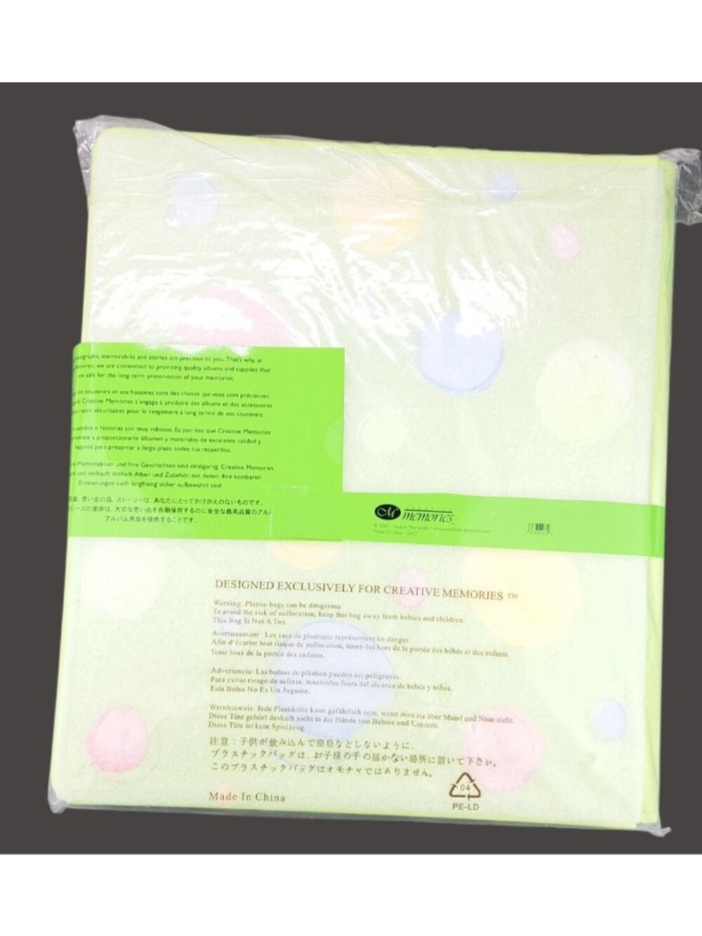 Creative Memories PicFolio Milestones Album Green Polka Dot 14x13 Photo Safe New - Picture 2 of 6